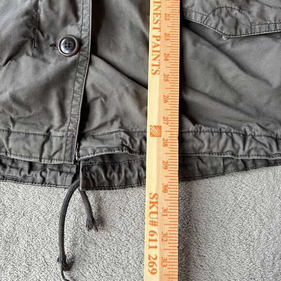 Gap Utility Parka‎ Coat Women’s Medium Hooded Sherpa Lined Jacket Grey Military - Picture 4 of 12